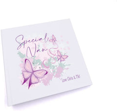 Personalised Special Nan Pink and Purple Butterfly Gift Photo Album