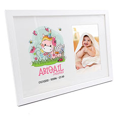 Personalised Baby Unicorn Design Photo Frame