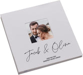 Personalised Modern Script Large Linen Wedding Photo Album