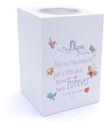 Personalised Nans Hold Our Hands Tea Light Holder