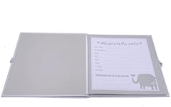 ukgiftstoreonline Personalised Baby Girl My First Year Keepsake Record Book With Rabbits