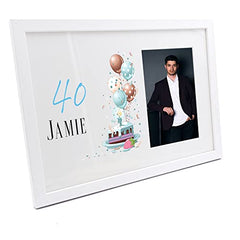 Personalised 40th Birthday Gifts for him Photo Frame
