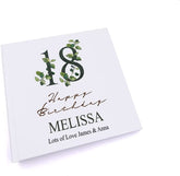Personalised 18th Birthday Green Leaf Design Gift Photo Album