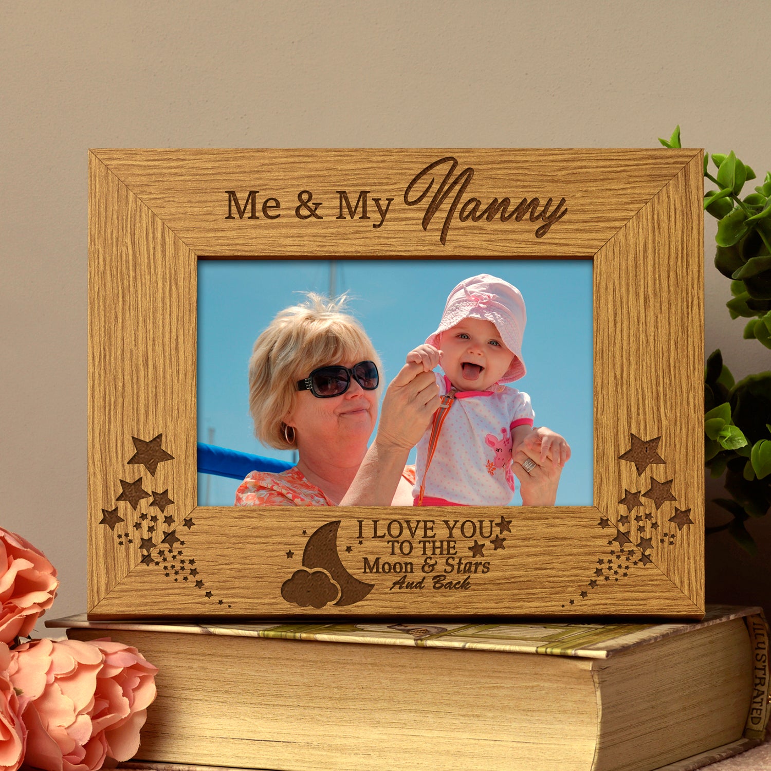 Me and My Nanny Love You To The Moon Photo Frame Gift - ukgiftstoreonline