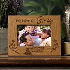 We Love Our Daddy Wooden Engraved Photo Frame Gift Daddy Photo Frame ukgiftstoreonline