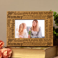 Multi Script Mum Photo Frame Gift - ukgiftstoreonline