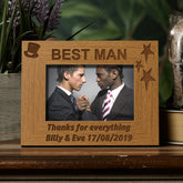 Personalised Best Man Gift Wooden Photo Frame
