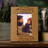 Personalised Best Husband Portrait Wooden Photo Frame Gift