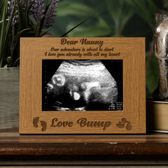 New Baby Pregnancy Scan Engraved Wooden Photo Frame Nanny Gift Baby Photo Frame ukgiftstoreonline