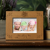 ukgiftstoreonline Personalised Best Dad Ever Landscape Oak Wood Finish Photo Frame