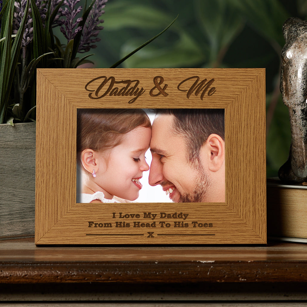 Daddy and Me Wooden Photo Frame Gift Photo Frame ukgiftstoreonline 4 x 6 inch