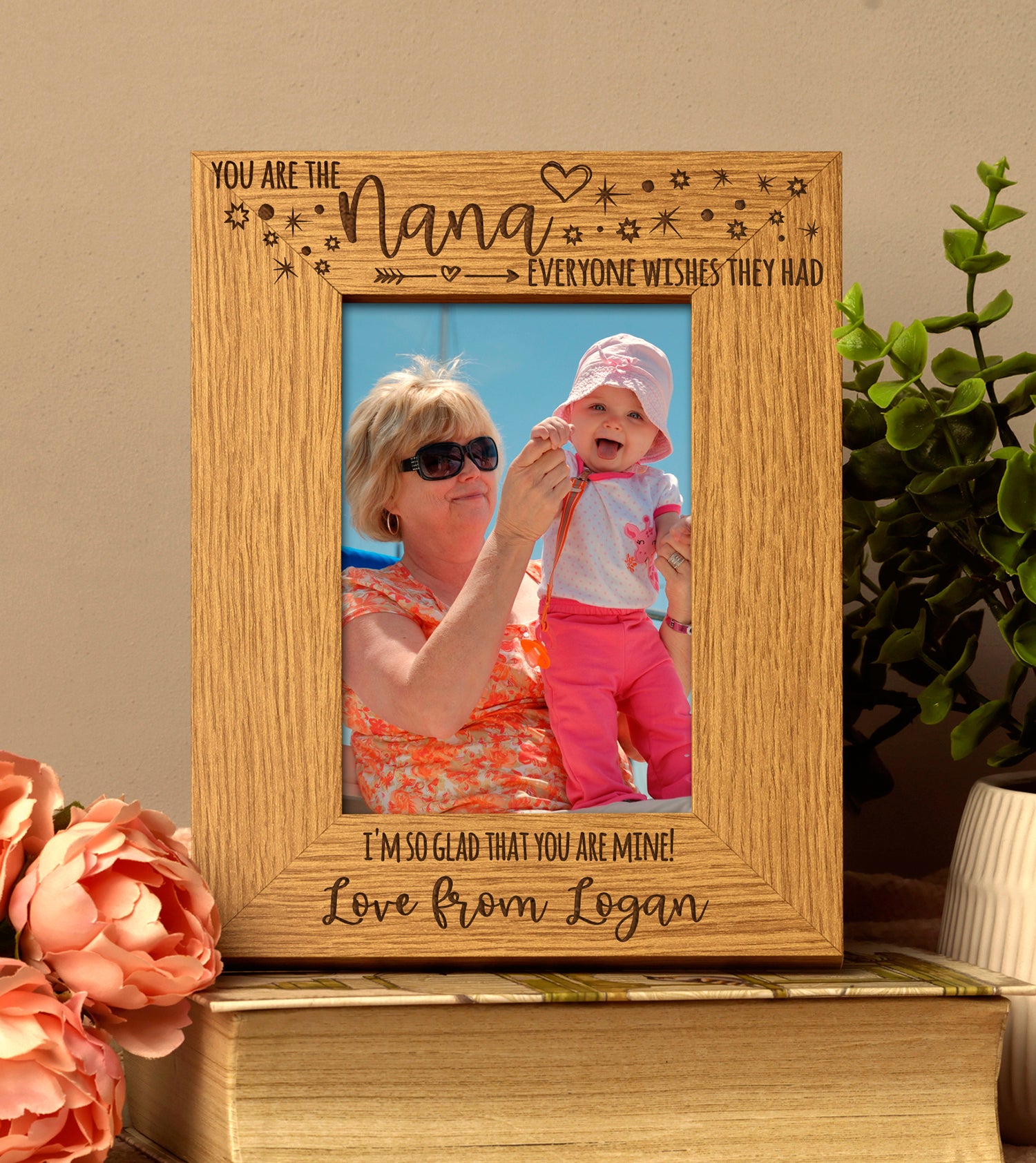 Personalised You Are The Nana Photo Frame Portrait Oak Wood Finish - ukgiftstoreonline