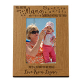 Personalised You Are The Nana Photo Frame Portrait Oak Wood Finish