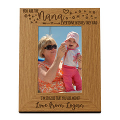 Personalised You Are The Nana Photo Frame Portrait Oak Wood Finish