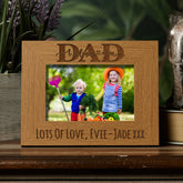 Personalised Dad I Love You Wooden Photo Frame Gift
