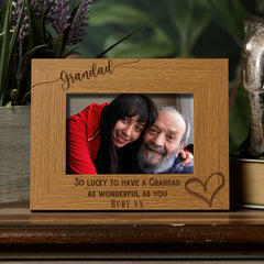 Personalised Grandad As Wonderful As You Photo Frame gift