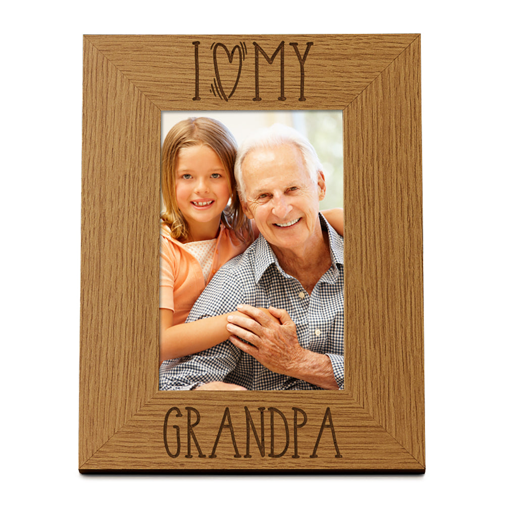 I heart my Grandpa photo frame Grandpa Photo Frame ukgiftstoreonline