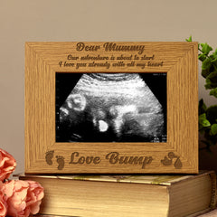 New Baby Pregnancy Scan Wooden Photo Frame Mummy Gift Baby Photo Frame ukgiftstoreonline 5 x 7 inch