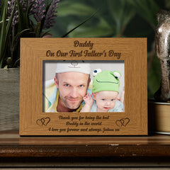 Personalised First Father's Day Daddy Photo Frame Gift