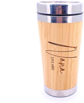 Personalised Bamboo Insulated Nana Travel Mug Gift
