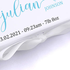 ukgiftstoreonline Personalised Baby Boy Gift Keepsake Memory Box Elephant On Swing