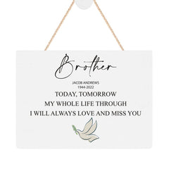 ukgiftstoreonline Personalised Brother Remembrance Memorial Keepsake Plaque