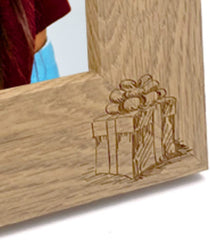 16th Birthday Photo Frame Portrait Wooden Engraved Bunting Style Gift