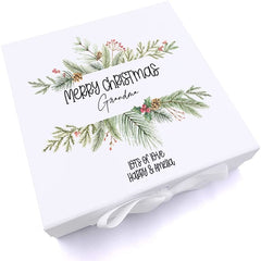 ukgiftstoreonline Personalised Merry Christmas Keepsake Memory Box
