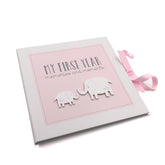 ukgiftstoreonline Baby Girl My First Year Keepsake Record Book