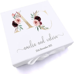 ukgiftstoreonline Personalised Initials Wedding Keepsake Memory Box