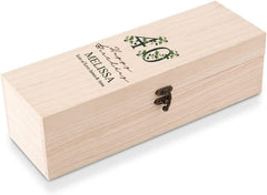 Personalised 40th Birthday Wine or Champagne Box Gift With Leaf Design
