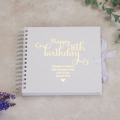 Personalised 16th Birthday Scrapbook Photo Album or Guest Book Gift