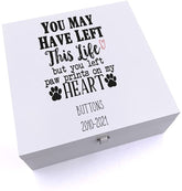 ukgiftstoreonline Personalised Luxury You left paw prints on my hearts Keepsake Wooden Box
