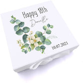 ukgiftstoreonline Personalised Any Age Birthday Eucalyptus Keepsake Memory Box Gift