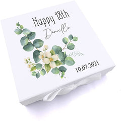ukgiftstoreonline Personalised Any Age Birthday Eucalyptus Keepsake Memory Box Gift