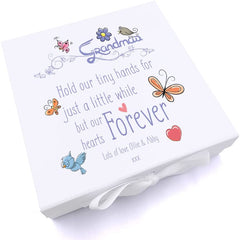 ukgiftstoreonline Personalised Grandma Hold Our Hands Keepsake Memory Box