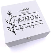 ukgiftstoreonline Personalised Our Story Our Life Family Sentiment Keepsake Wooden Box