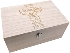 Communion Keepsake Gift Personalised Wooden Memory Box