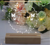 in Loving Memory of Nan Remembrance Memorial Personalised Light LED Lamp