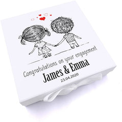 ukgiftstoreonline Personalised Engagement Gift Keepsake Memory Gift Box