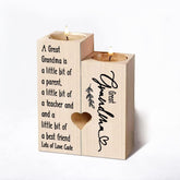 Personalised Great Grandma Double Tea Light Candle Holder Gift