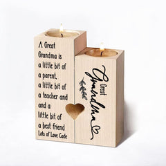 Personalised Great Grandma Double Tea Light Candle Holder Gift