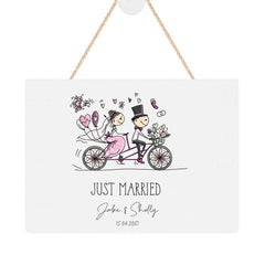 ukgiftstoreonline Personalised Wedding Plaque Gift With Couple Sketch