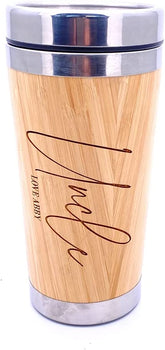 Personalised Bamboo Insulated Uncle Travel Mug Gift
