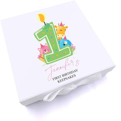 ukgiftstoreonline Personalised 1st birthday gift box baby girl baby boy keepsake memory box