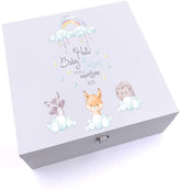 ukgiftstoreonline Personalised Hello Baby Let Our Adventures Begin Keepsake Wooden Box