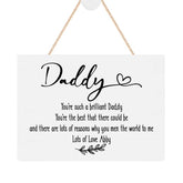 ukgiftstoreonline Personalised Daddy Plaque Gift With Sentiment Personalised Plaque Gift ukgiftstoreonline