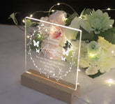 in Loving Memory of Sister Remembrance Memorial Personalised Light LED Lamp
