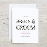 Personalised Bride and Groom Wedding Day Gift Card