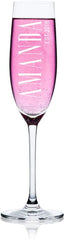 ukgiftstoreonline Personalised Birthday Champagne Flute Prosecco Glass Any Name and Year